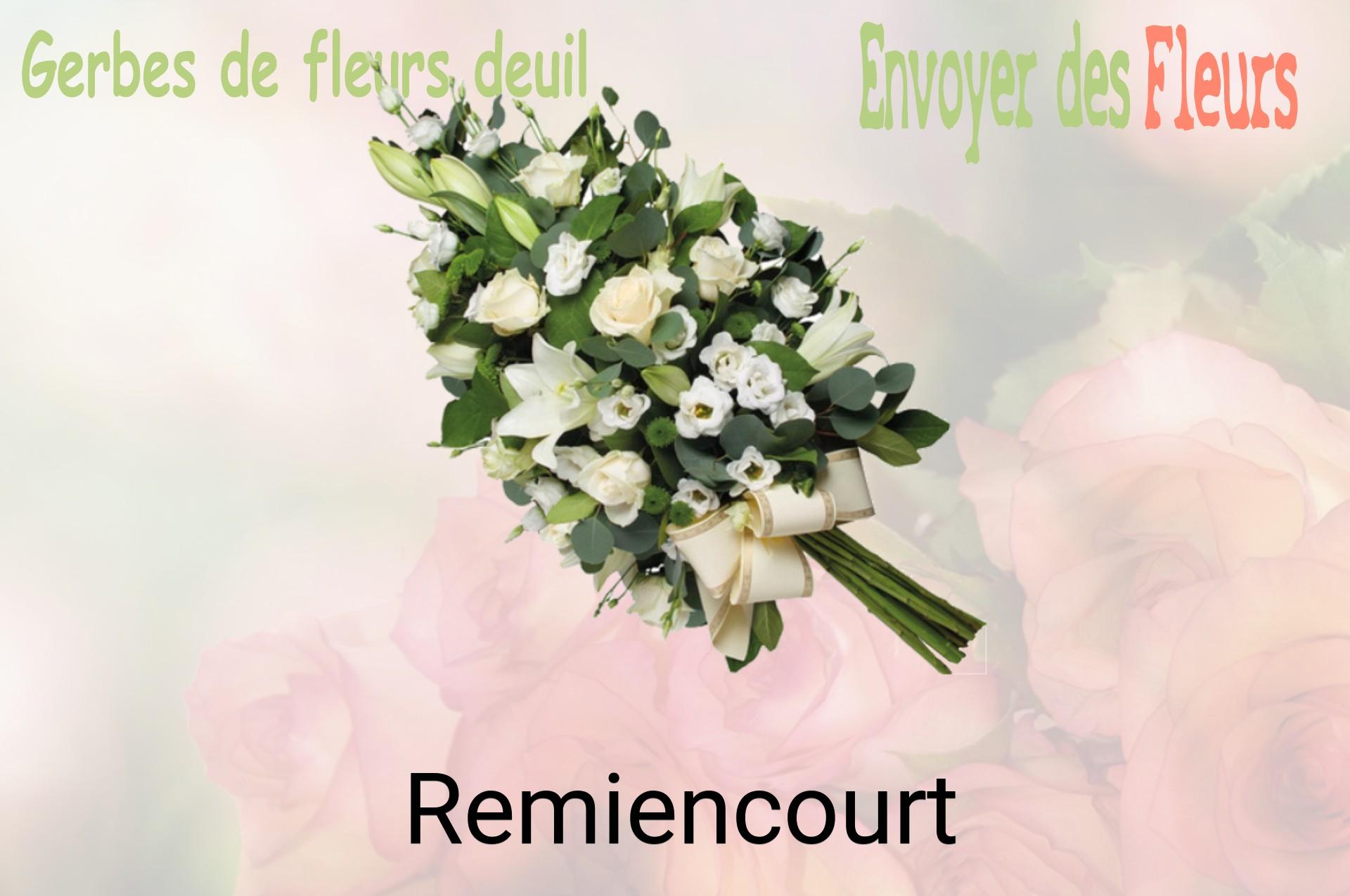 Gerbe de fleurs de deuil livrée à Remiencourt